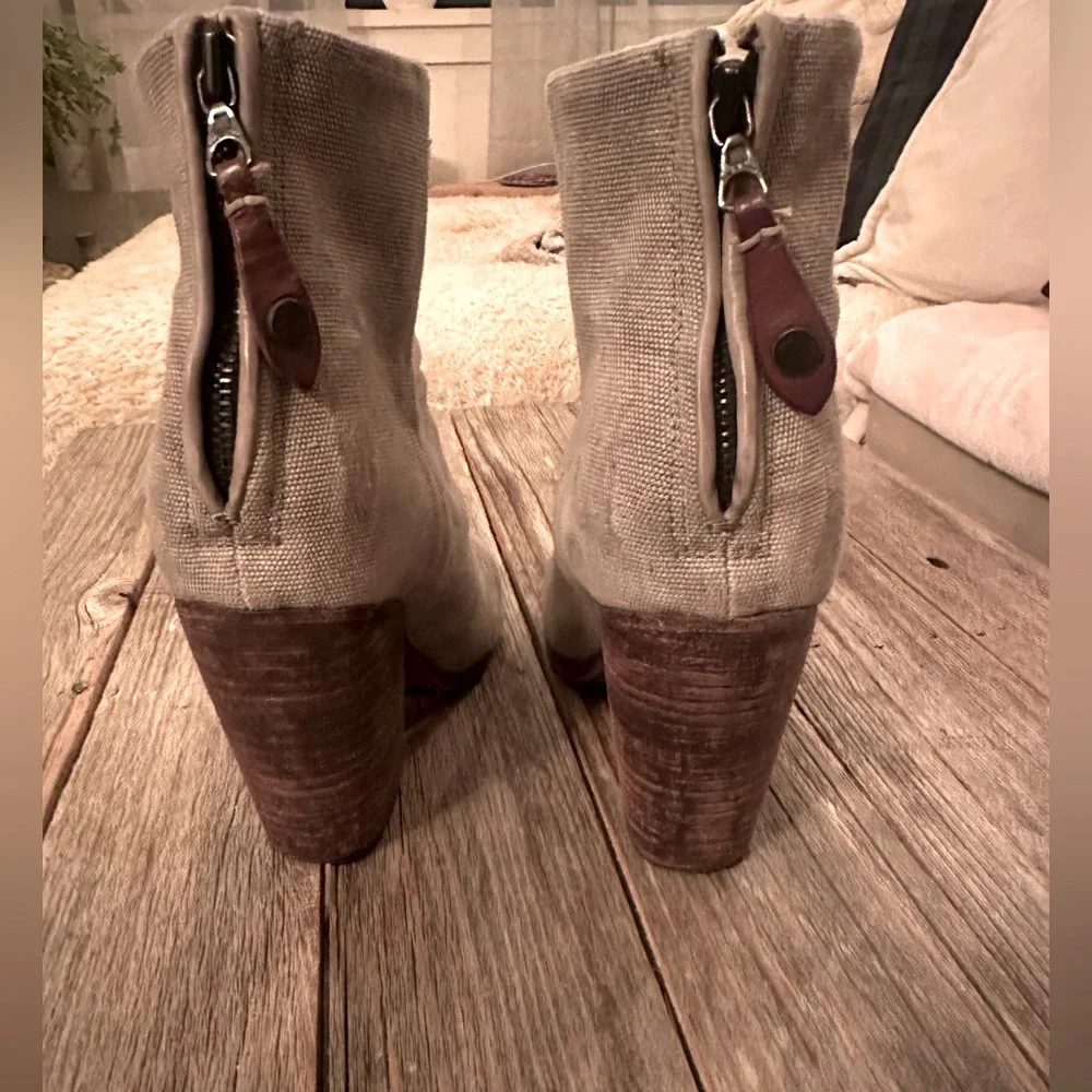 Rag & Bone | Newbury Bootie Gray Linen Canvas (limited ed.) - Picture 7 of 9